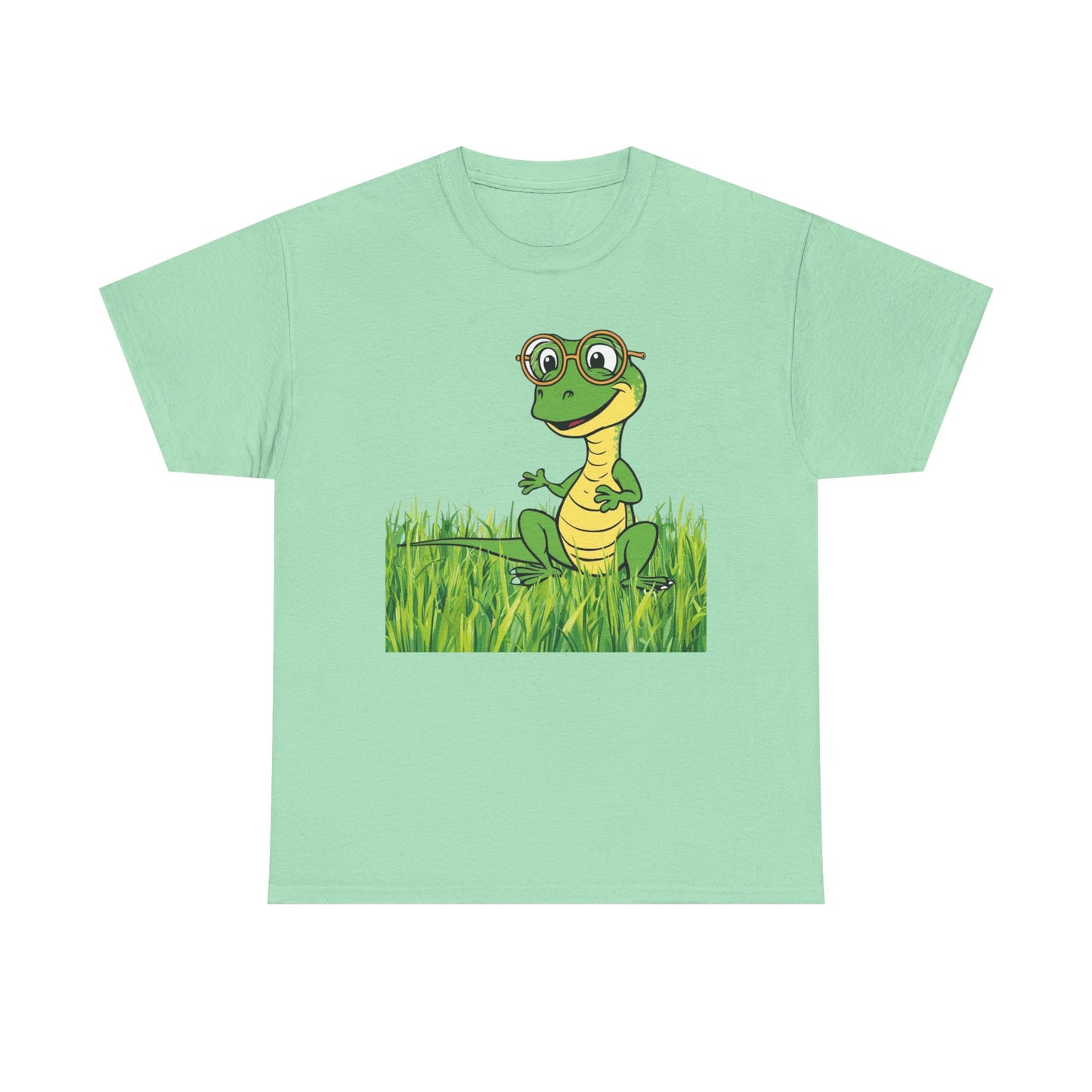 Cartoon Lizard Sunglasses Tee, Funny Reptile T-Shirt, Nature Lover Gift, Outdoor Adventure Shirt, Animal Graphic Top