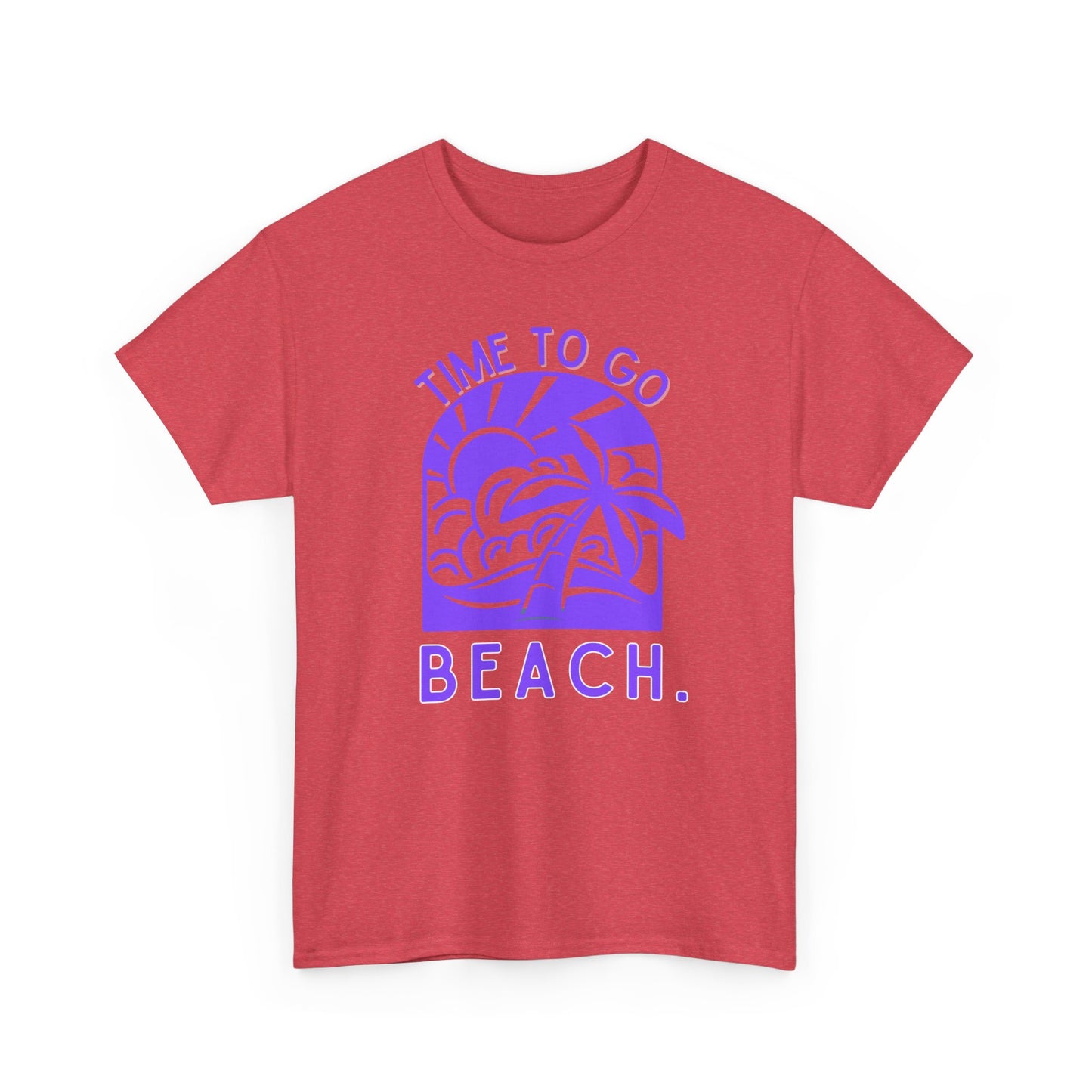 Beach Vibes Tee, Summer Sun and Palm Tree Shirt, Tropical Vacation Top, Unisex Graphic Tee, Time To Go Beach Tee, Beach Lover Gift