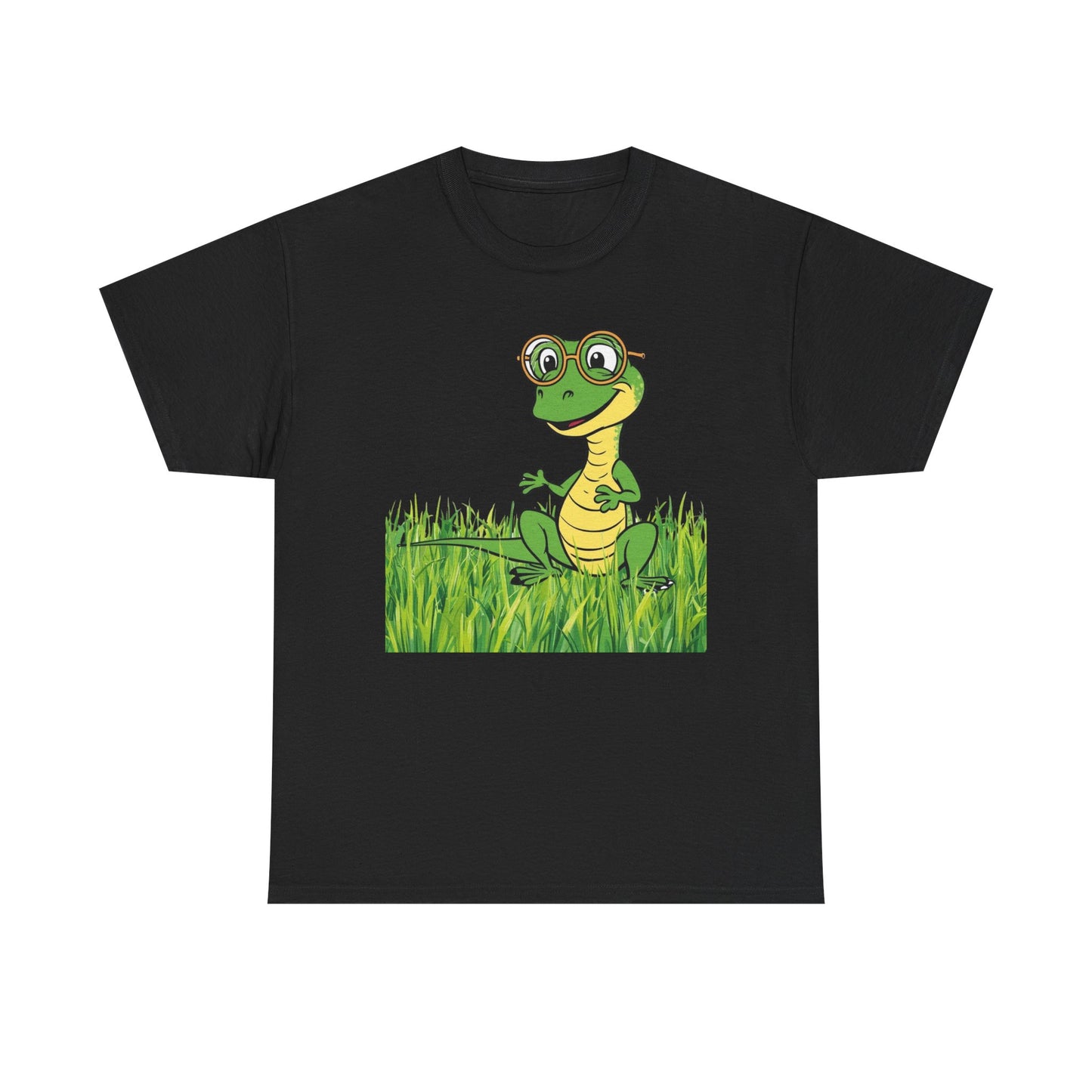 Cartoon Lizard Sunglasses Tee, Funny Reptile T-Shirt, Nature Lover Gift, Outdoor Adventure Shirt, Animal Graphic Top