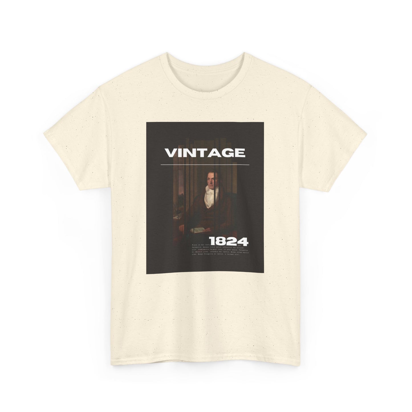 VINTAGE 1824 Unisex Heavy Cotton Tee Mens womens Tshirt