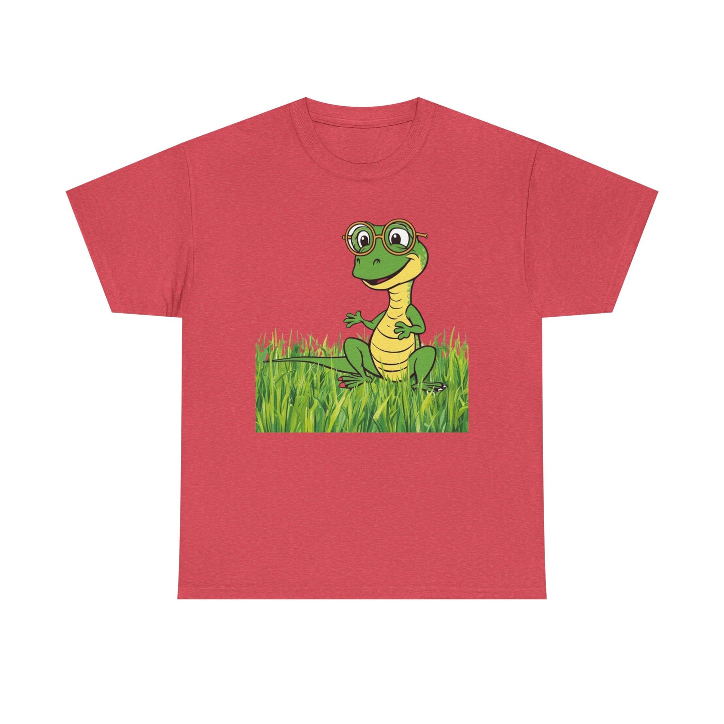 Cartoon Lizard Sunglasses Tee, Funny Reptile T-Shirt, Nature Lover Gift, Outdoor Adventure Shirt, Animal Graphic Top