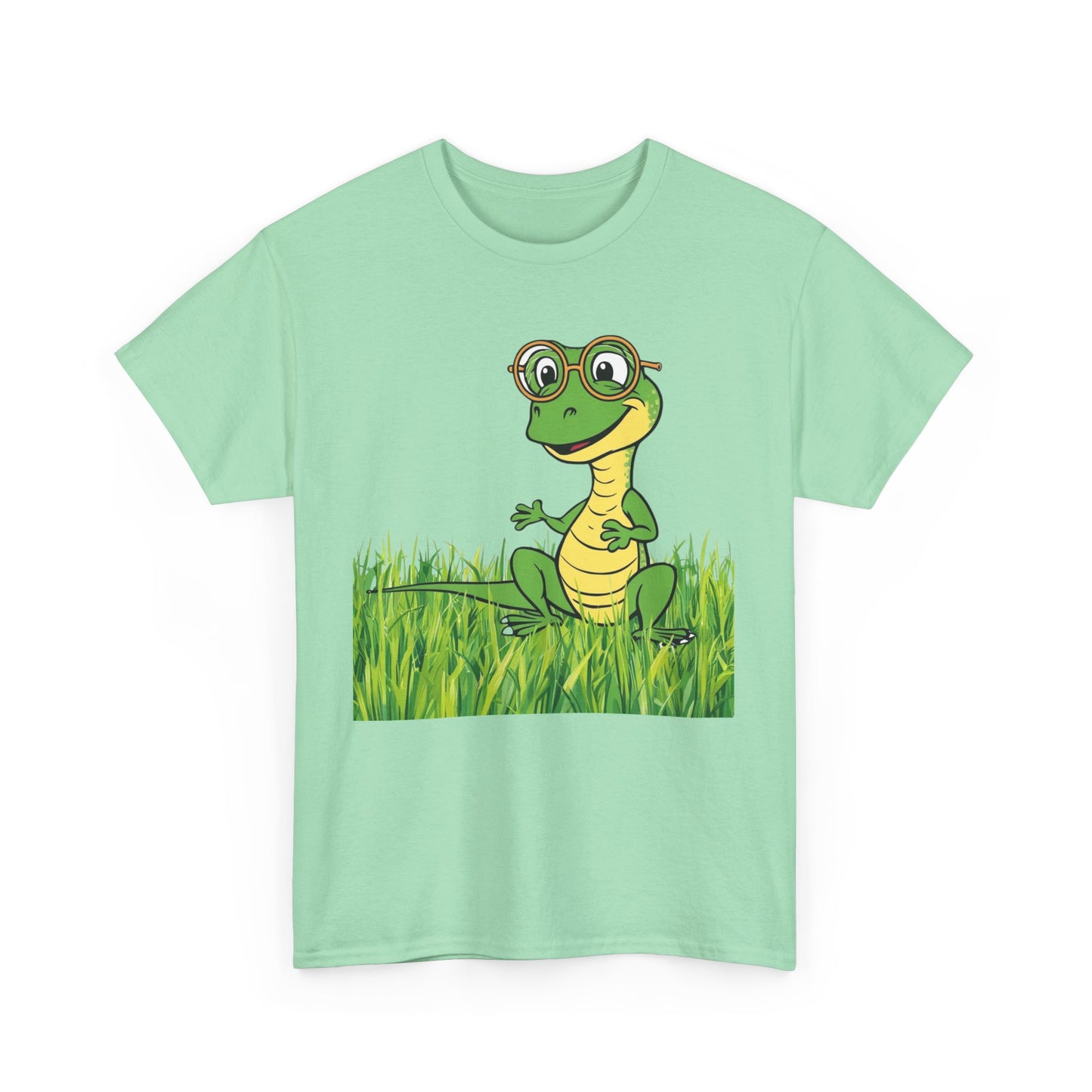 Cartoon Lizard Sunglasses Tee, Funny Reptile T-Shirt, Nature Lover Gift, Outdoor Adventure Shirt, Animal Graphic Top