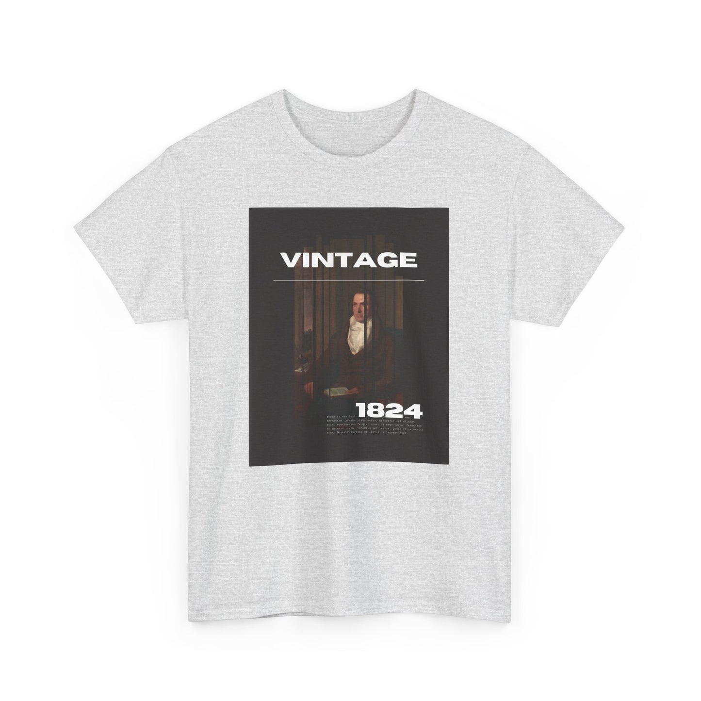 VINTAGE 1824 Unisex Heavy Cotton Tee Mens womens Tshirt