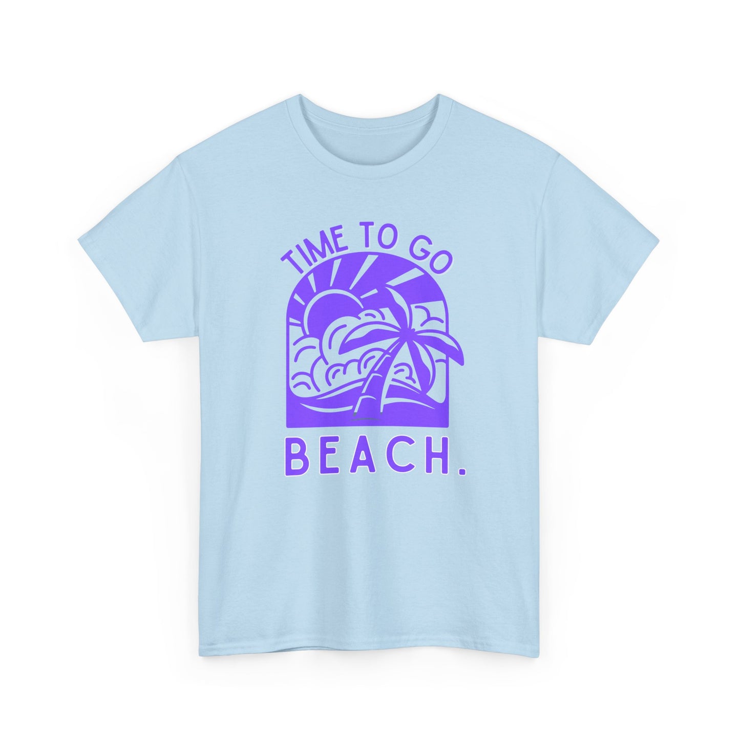 Beach Vibes Tee, Summer Sun and Palm Tree Shirt, Tropical Vacation Top, Unisex Graphic Tee, Time To Go Beach Tee, Beach Lover Gift