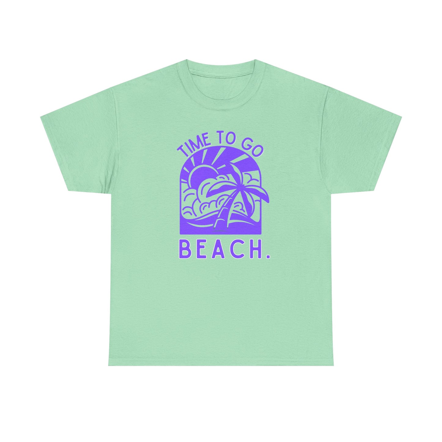 Beach Vibes Tee, Summer Sun and Palm Tree Shirt, Tropical Vacation Top, Unisex Graphic Tee, Time To Go Beach Tee, Beach Lover Gift