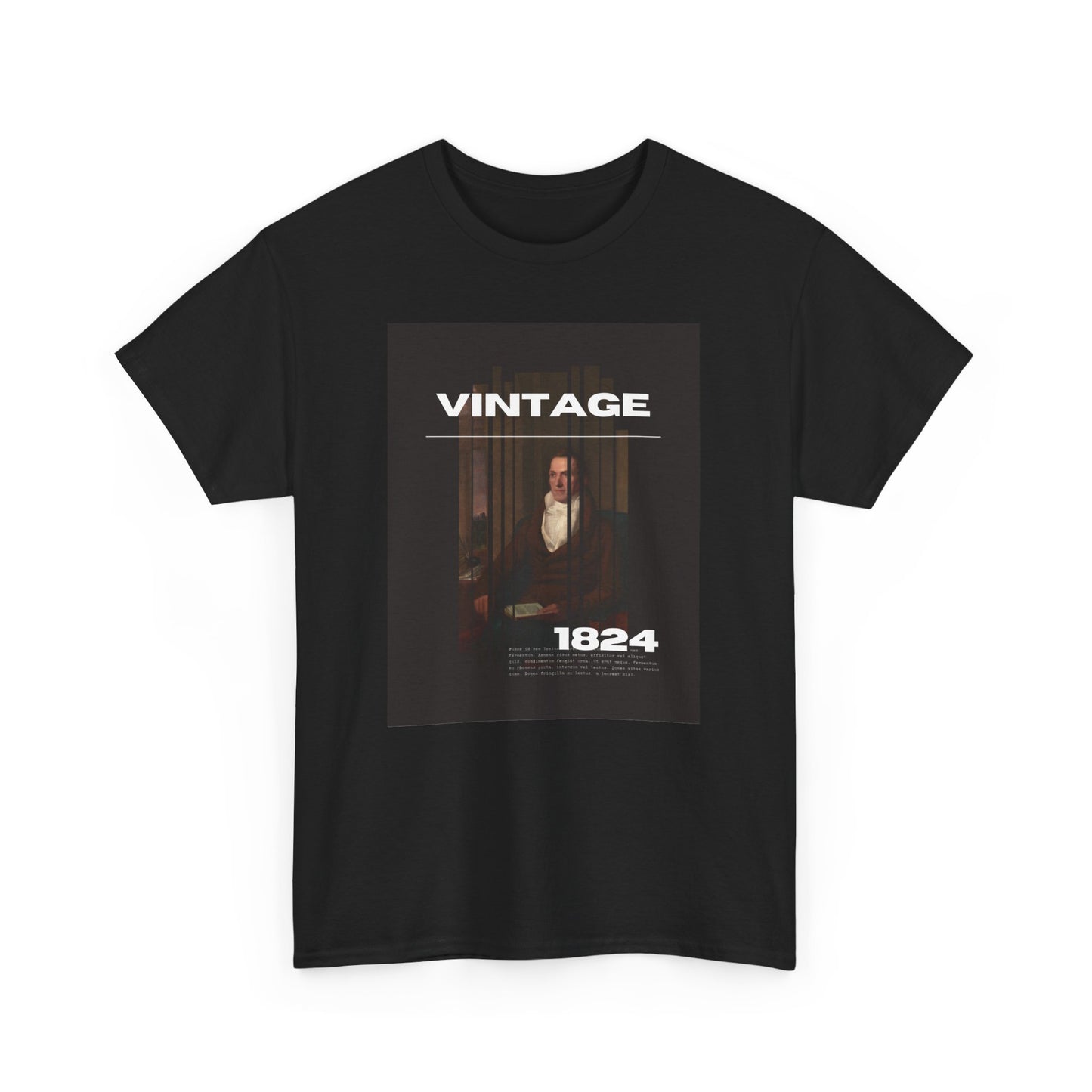 VINTAGE 1824 Unisex Heavy Cotton Tee Mens womens Tshirt