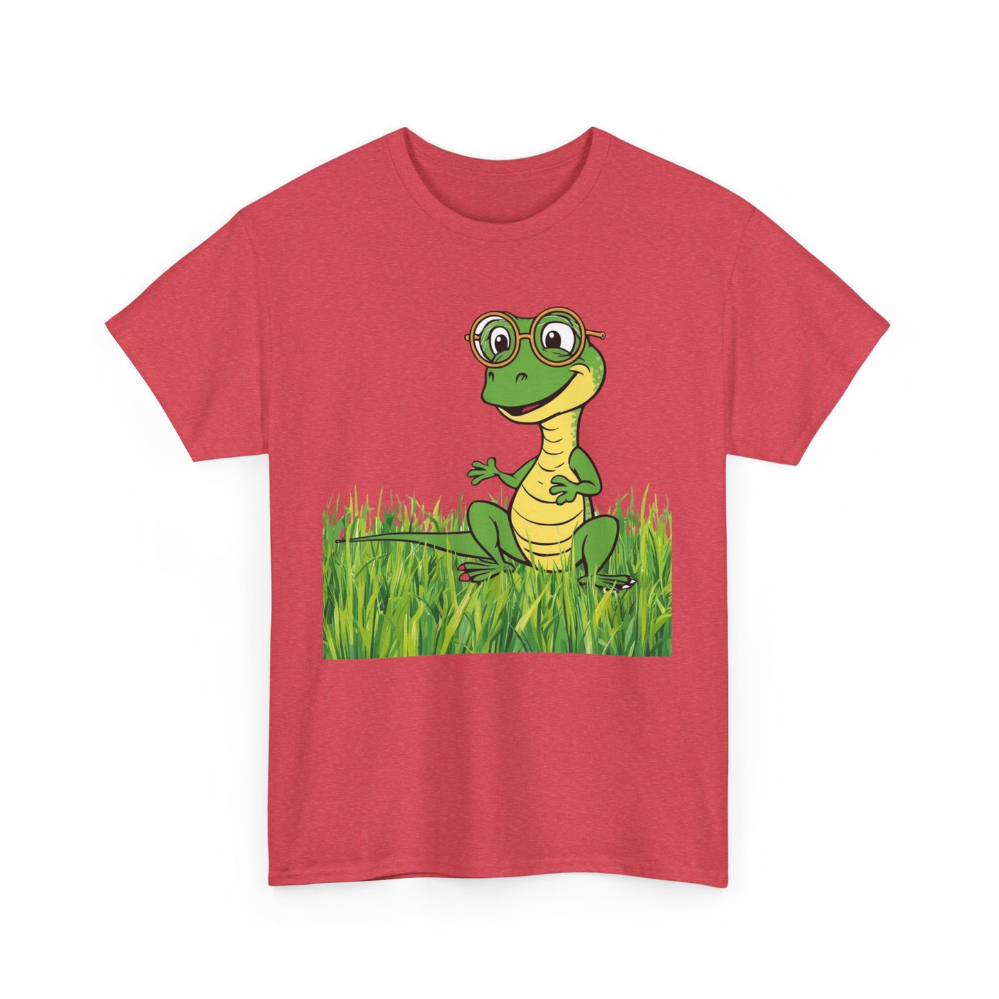 Cartoon Lizard Sunglasses Tee, Funny Reptile T-Shirt, Nature Lover Gift, Outdoor Adventure Shirt, Animal Graphic Top