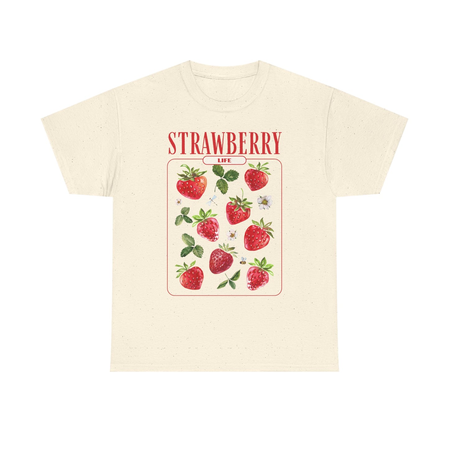 Strawberry Life Unisex Tee, Cute Fruit Print Shirt, Summer Berries Tshirt, Gift for Fruit Lovers, Red Berry Graphic Tee, Casual Top