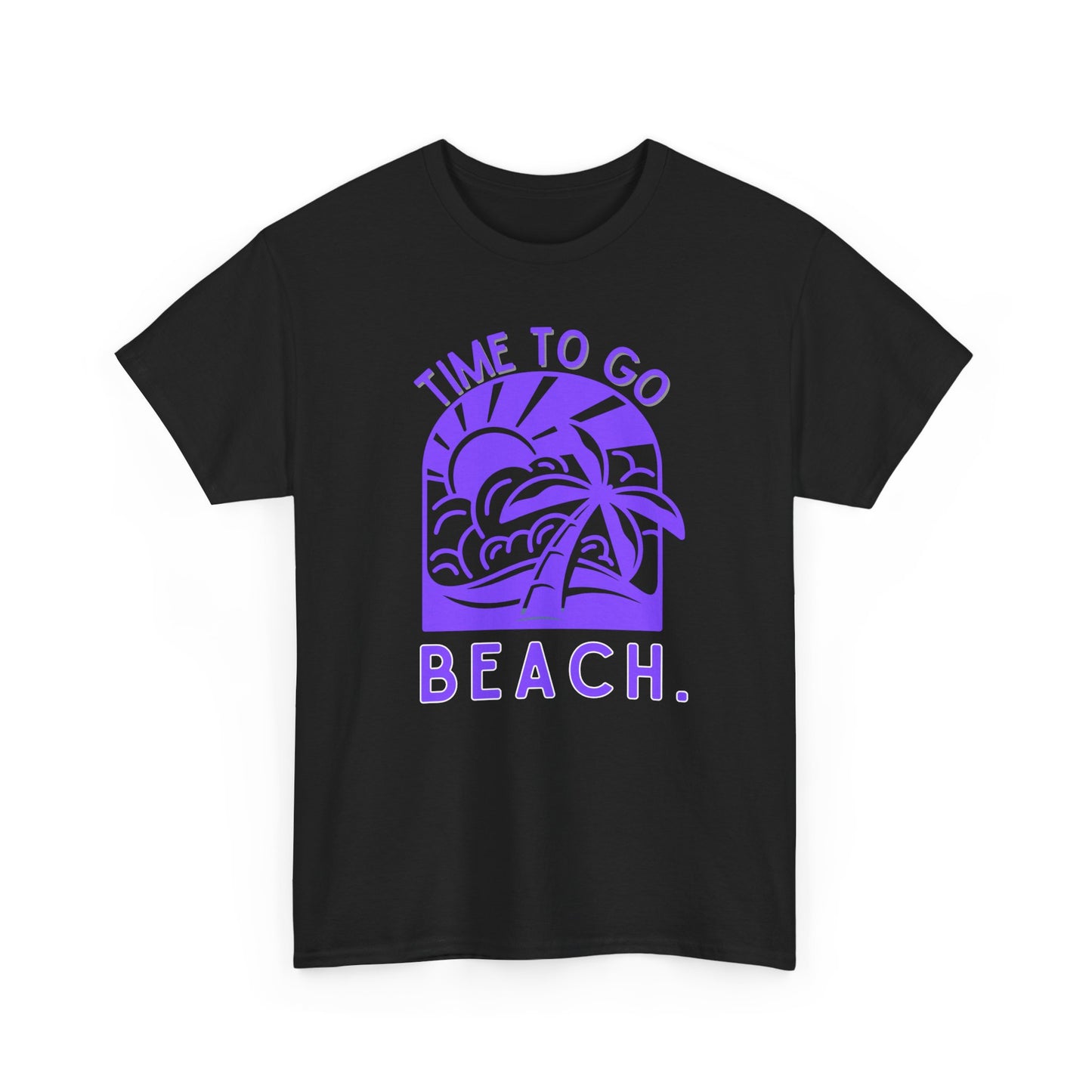 Beach Vibes Tee, Summer Sun and Palm Tree Shirt, Tropical Vacation Top, Unisex Graphic Tee, Time To Go Beach Tee, Beach Lover Gift