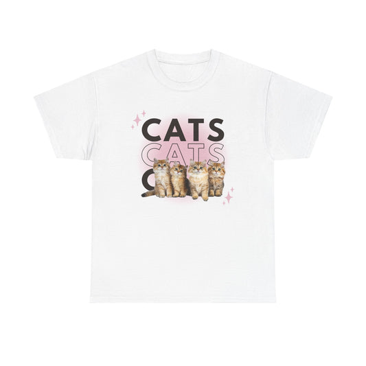 Cat Lover Unisex Tee, Kitten Graphic Shirt, Animal Print Tshirt, Pet Owner Gift, Feline Fan Top, Cute Kitty Apparel