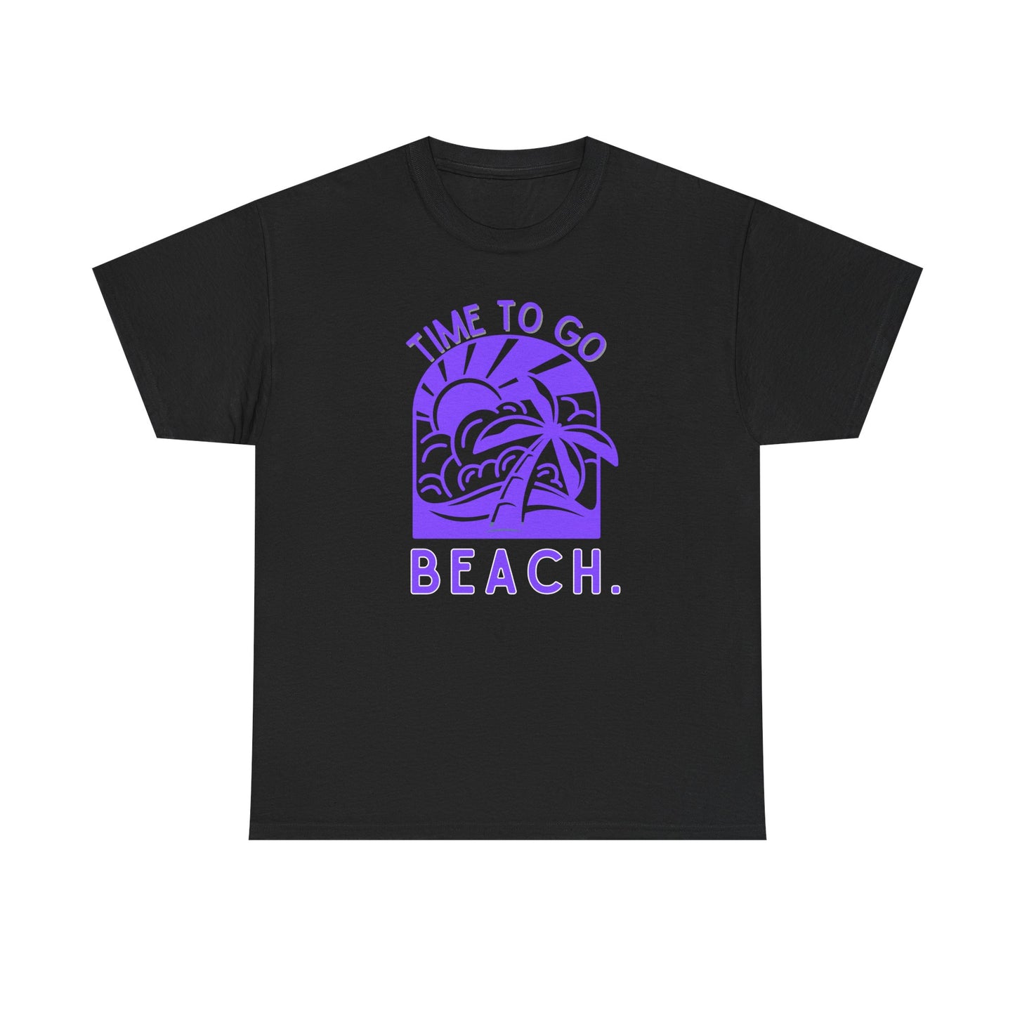 Beach Vibes Tee, Summer Sun and Palm Tree Shirt, Tropical Vacation Top, Unisex Graphic Tee, Time To Go Beach Tee, Beach Lover Gift